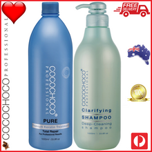Load image into Gallery viewer, ❤ COCOCHOCO Professional PURE 1000 ml Brazilian Keratin Treatment + CLARIFYING Shampoo 1000 ml Kit