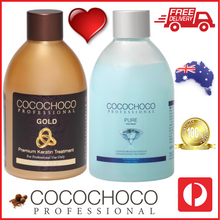 Load image into Gallery viewer, ❤ COCOCHOCO Professional GOLD 250 ml + PURE 250 ml Brazilian Keratin Treatment Bundle (500 ml)