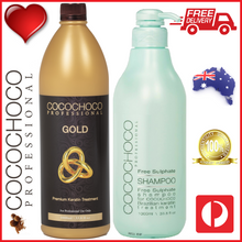 Load image into Gallery viewer, COCOCHOCO Keratin Gold Treatment and COCOCHOCO Sulphate Free Shampoo 1000ml