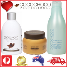 Load image into Gallery viewer, ❤ COCOCHOCO Professional ORIGINAL Brazil Keratin 250 ml + REPAIR Mask 250 ml + SHAMPOO 400 ml