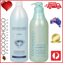 Load image into Gallery viewer, COCOCHOCO Professional Pure 1000ml + COCOCHOCO Clarifying Shampoo 1000ml KIT Australia