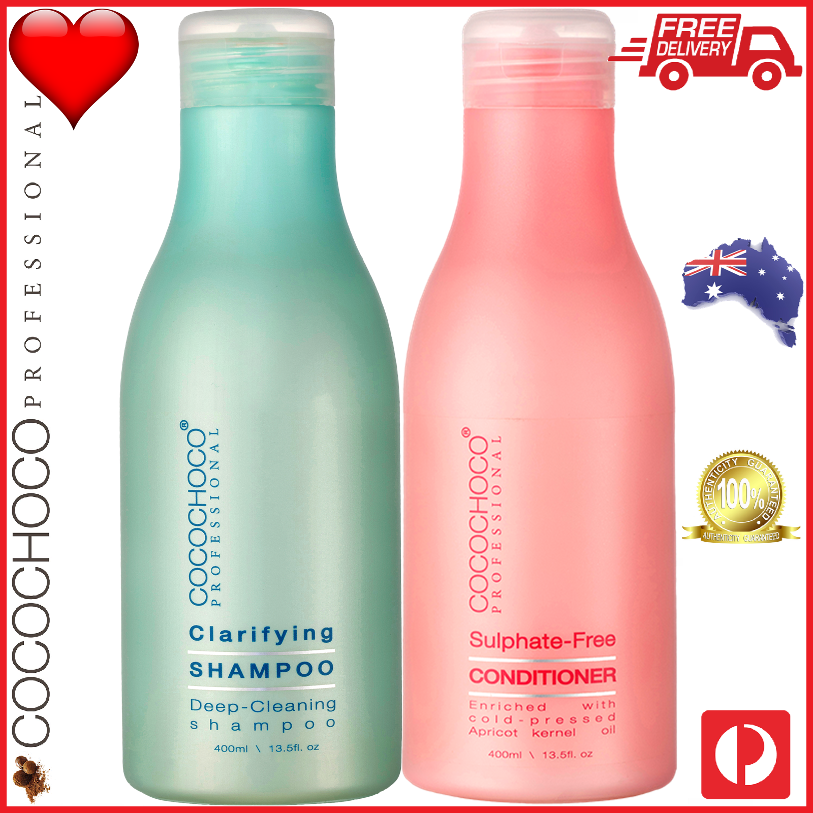 COCOCHOCO Professional Clarifying Shampoo 400ml + Care Conditioner ...