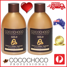 Load image into Gallery viewer, ❤ COCOCHOCO Professional GOLD 250 ml x 2 Brazilian Keratin Treatment Bundle (500 ml)
